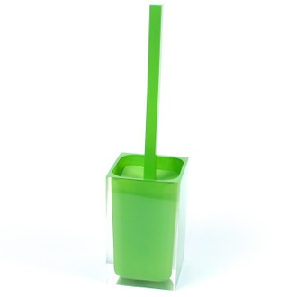 Toilet Brush Green Stylish Square Toilet Brush Holder Gedy RA33-04